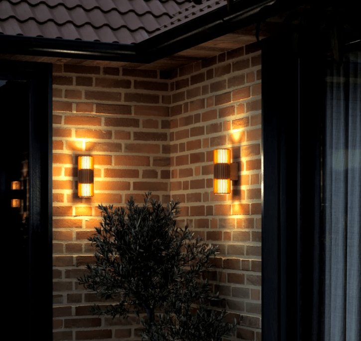 Dwupunktowy kinkiet Aludra w brązowym kolorze od Nordlux