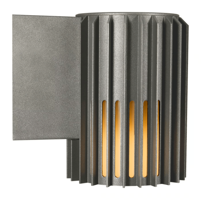 Nowoczesny antracytowy kinkiet Aludra od Nordlux o klasie szczelności IP54