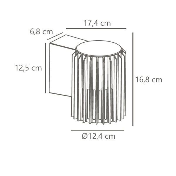Nowoczesny antracytowy kinkiet Aludra od Nordlux o klasie szczelności IP54