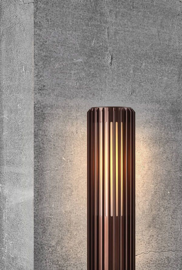 Słupek oświetleniowy Aludra 45 od Nordlux w metalicznym brązie