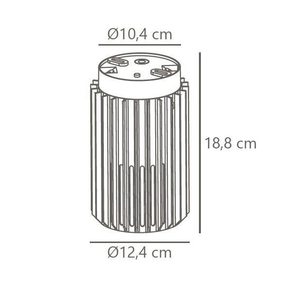 Sufitowa tuba Aludra od Nordlux w antracytowym kolorze o klasie szczelności IP54