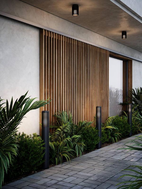 Wysoki czarny słupek ogrodowy Aludra 95 marki Nordlux o klasie szczelności IP54