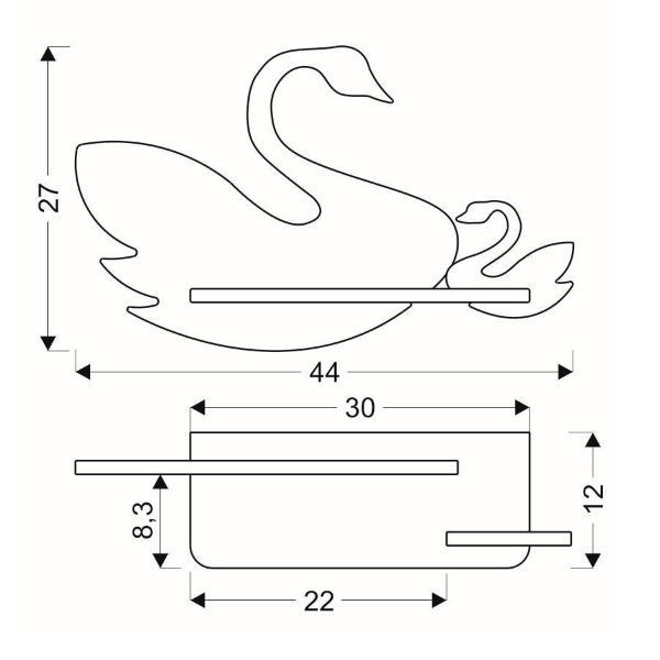 Różowy kinkiet łabędź Swan dla dziecka
