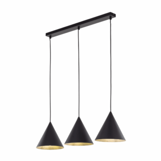 Lampa wisząca sufitowa Cono TK z trzema punktami świetlnymi, długość 75 cm, idealna nad stół