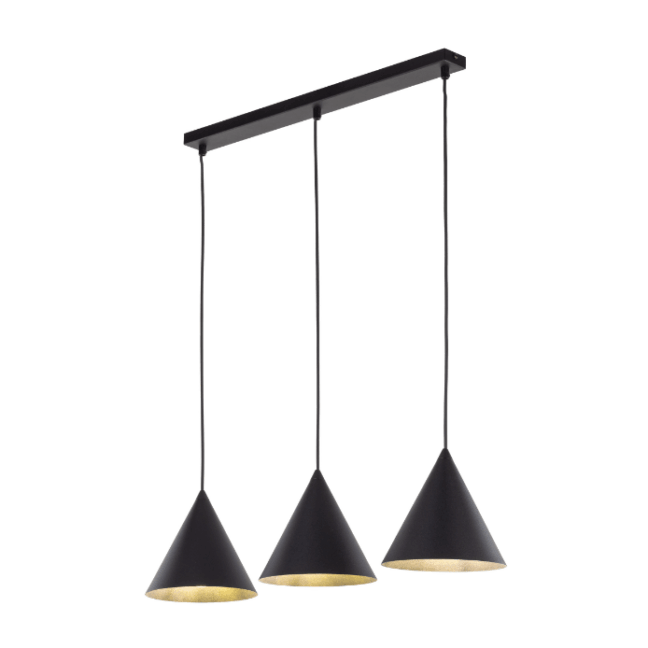 Lampa wisząca sufitowa Cono TK z trzema punktami świetlnymi, długość 75 cm, idealna nad stół