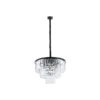 Elegancka czarna lampa wisząca Cristal M z kryształkami