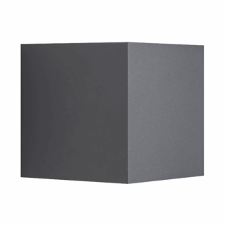 Aluminiowy kinkiet zewnętrzny Milda Kubi w kolorze antracytowym, posiadający klasę szczelności IP44