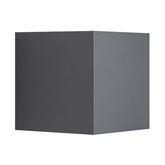 Aluminiowy kinkiet zewnętrzny Milda Kubi w kolorze antracytowym, posiadający klasę szczelności IP44