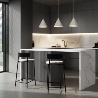 Stożkowa beżowa lampa wisząca Cono TK