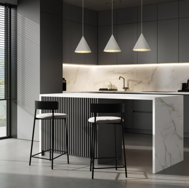 Stożkowa beżowa lampa wisząca Cono TK