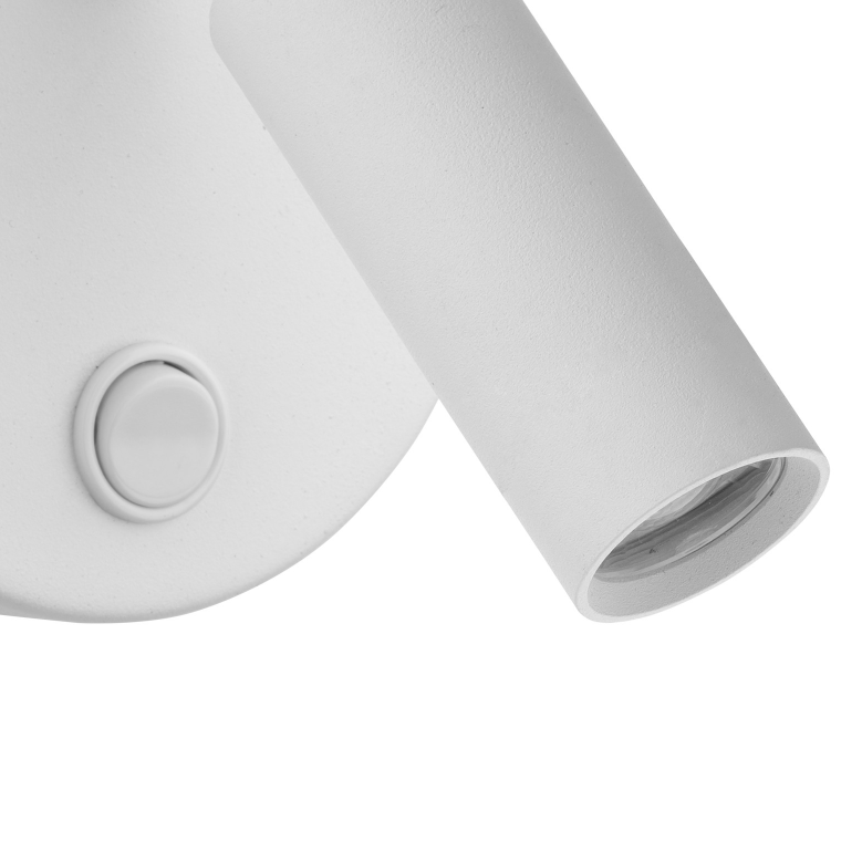 Biały, regulowany kinkiet Enzo TK – idealny nad łóżko