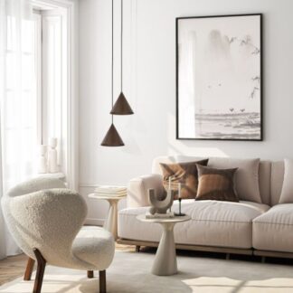 Wisząca lampa Cono MINI TK w kolorze brązowym o stożkowym kształcie