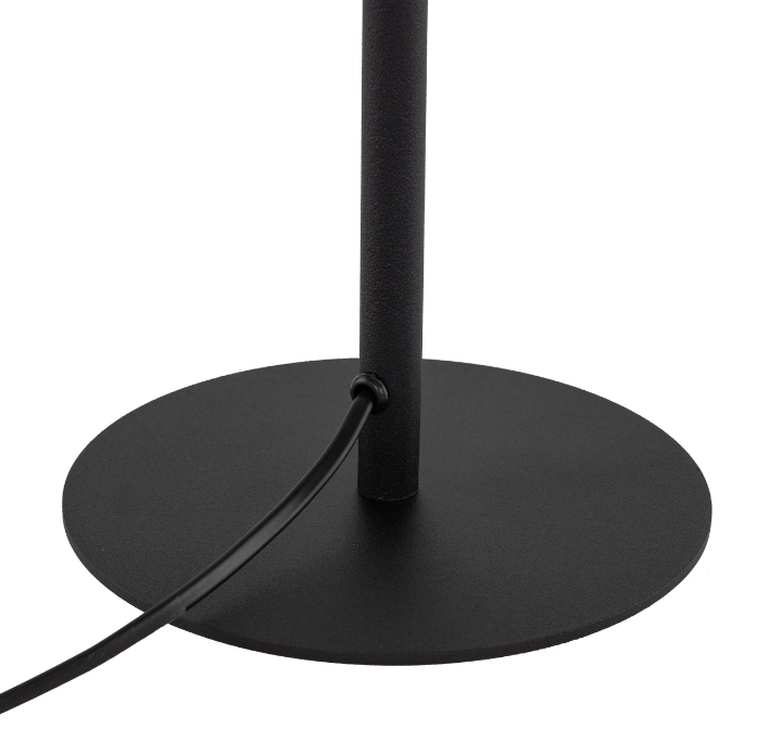 Jutowa lampka nocna Harmony z czarnym oplotem