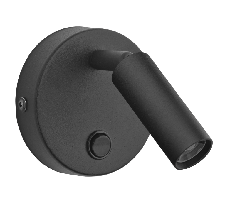 Minimalistyczny czarny kinkiet Enzo TK z regulowaną tubą