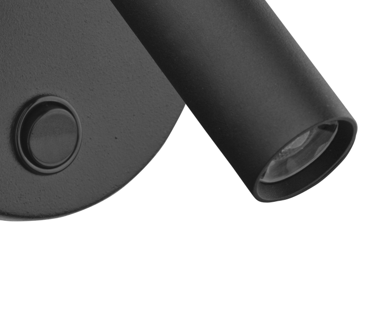 Minimalistyczny czarny kinkiet Enzo TK z regulowaną tubą