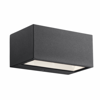 Czarny, minimalistyczny kinkiet LED Nene o klasie szczelności IP54