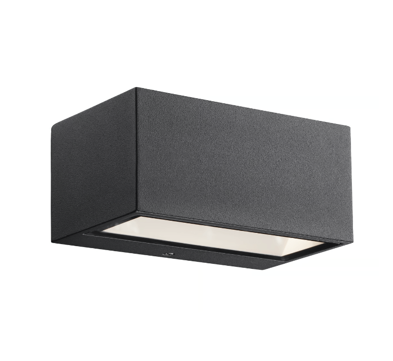 Czarny, minimalistyczny kinkiet LED Nene o klasie szczelności IP54