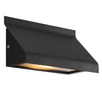 Kinkiet zewnętrzny Tadas czarny aluminiowy IP54 z ciepłym oświetleniem LED, nowoczesna oprawa elewacyjna odporna na warunki atmosferyczne