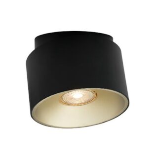 Stylowy sufitowy spot Torone – Nordlux w czarno-złotym wykończeniu