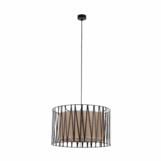 Stylowa wisząca lampa z juty Harmony TK w klimacie boho o średnicy 50 cm