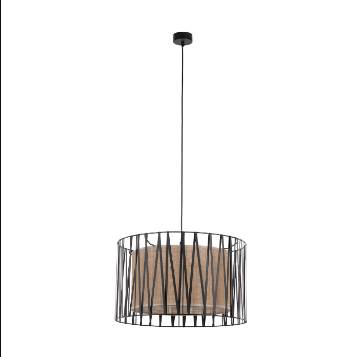 Stylowa wisząca lampa z juty Harmony TK w klimacie boho o średnicy 50 cm