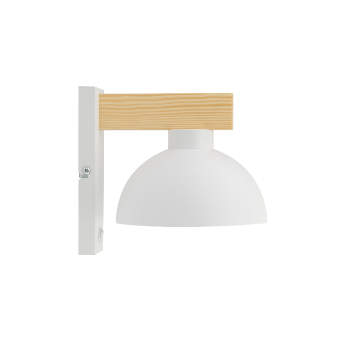 Biały skandynawski kinkiet Oslo TK z drewna