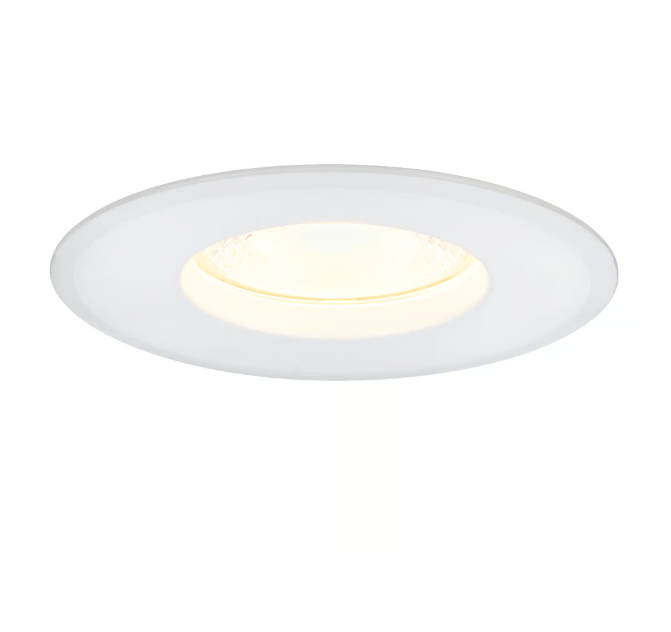 Białe, wpuszczane oczko LED Rosalee z funkcją ściemniania i klasą szczelności IP65