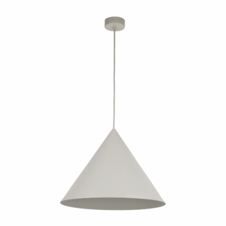 Wisząca lampa Cono XL TK w dużym rozmiarze i beżowym kolorze, o średnicy 50 cm