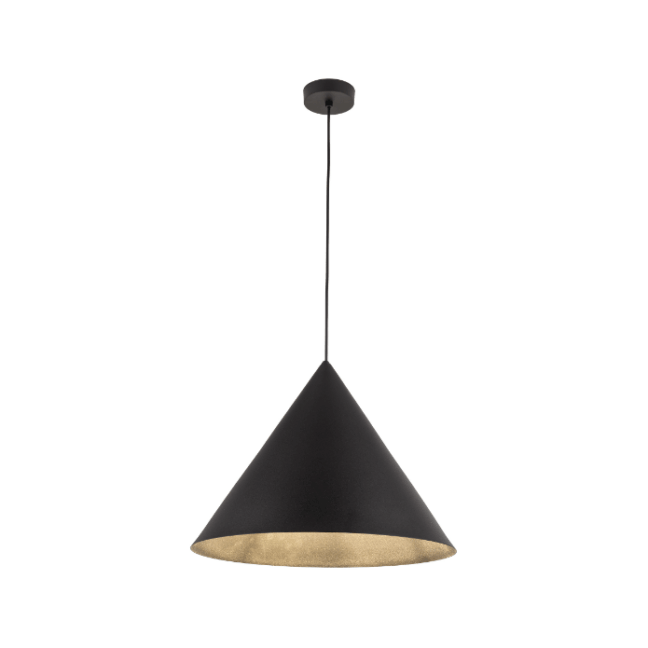 Duża wisząca lampa Cono XL TK w kolorze czarnym o średnicy 50 cm w stylu japandi