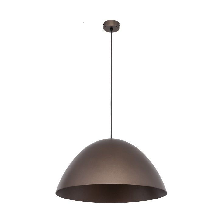 Duża wisząca lampa Faro TK w kolorze ciemnej kawy o średnicy 50 cm