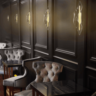 Złoty kinkiet Velo – dekoracyjny LED o eleganckim wyglądzie