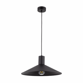 Loftowa lampa wisząca Jump TK w industrialnym stylu – czarna.