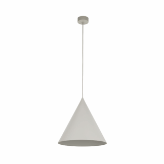 Jasnobeżowa wisząca lampa Cono Large TK z kloszem w kształcie stożka