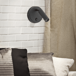 Minimalistyczny czarny kinkiet Enzo TK z regulowaną tubą