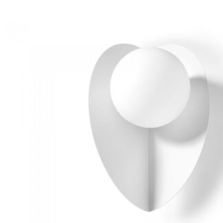 Kinkiet Sallo D z białą kulą i owalnymi blaszkami