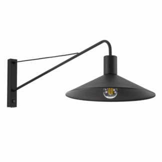 Czarny kinkiet Jump TK ze stożkowym kloszem i długim ramieniem