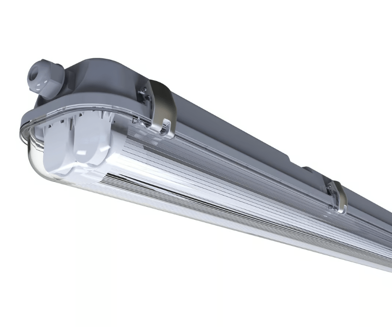 Przemysłowa lampa LED Works IP65 o mocy 2x24W, strumieniu świetlnym 4220 lm, barwie światła 4000K i długości 155 cm