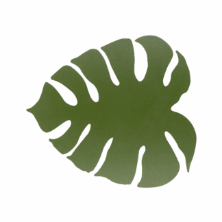 Kinkiet ścienny Monstera XL w zielonym kolorze – lampa w kształcie liścia.