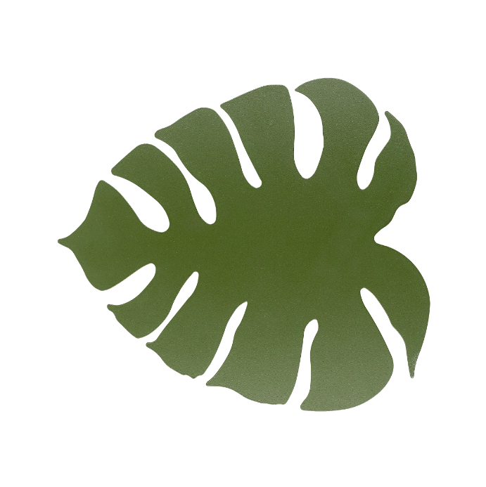 Kinkiet ścienny Monstera XL w zielonym kolorze – lampa w kształcie liścia.