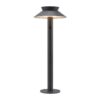 Czarna lampa solarna Justina Nordlux, ogrodowa, z czujnikiem ruchu, stojąca, LED, do oświetlenia ścieżek.
