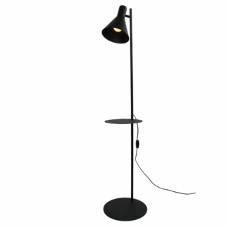 Lampa stojąca Jump TK z półką – idealna do ustawienia przy fotelu lub sofie