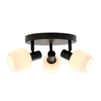 Sufitowa lampa Milford Mini z trzema plisowanymi kloszami