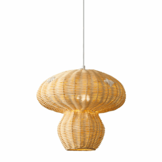 Wisząca lampa Allie od Nordlux z kloszem z rattanu