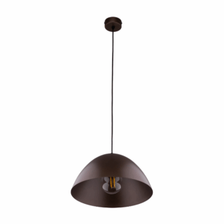 Wisząca lampa Faro w odcieniu ciemnobrązowym o średnicy 33 cm