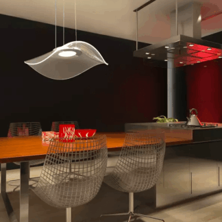 Srebrna lampa wisząca Velo No. 1 LED