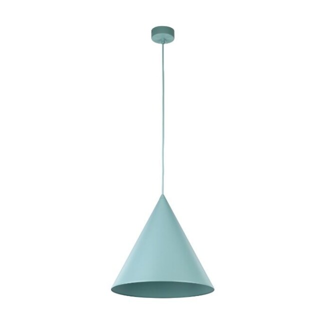Wisząca lampa Cono Large w miętowym odcieniu i stożkowym kształcie