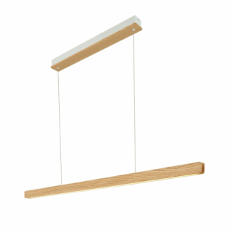 Lampa wisząca Ilgas LED od Nordlux, wykonana z drewna jesionowego.