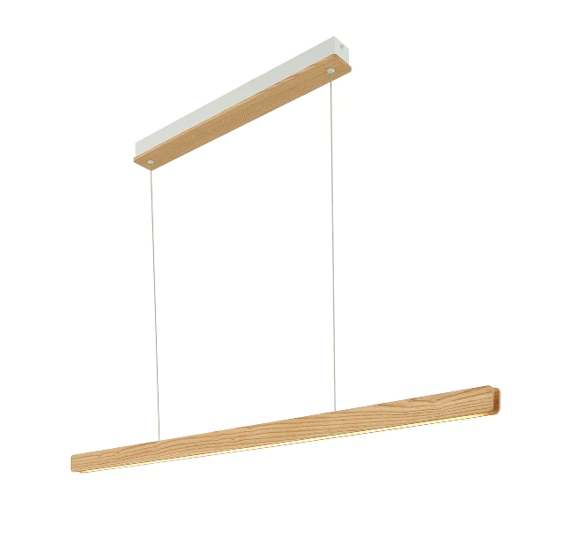 Lampa wisząca Ilgas LED od Nordlux, wykonana z drewna jesionowego.