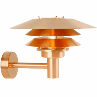 Miedziany kinkiet zewnętrzny Venø o nowoczesnym designie i klasie szczelności IP44