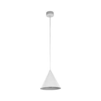 Biała, minimalistyczna lampa wisząca Cono MINI TK